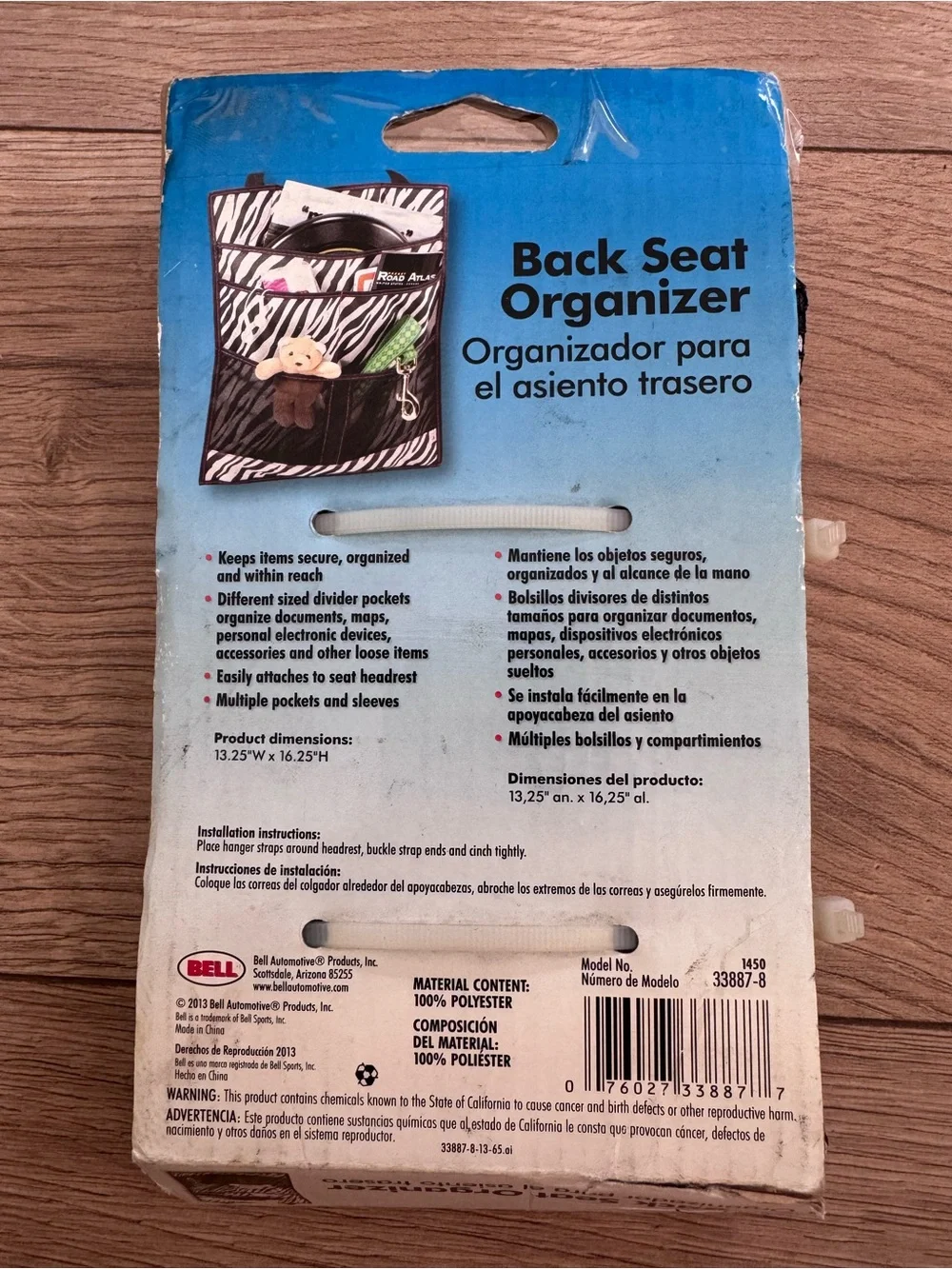 Bell Car Vehicle Back Seat Organizer